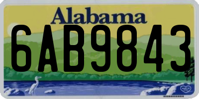AL license plate 6AB9843