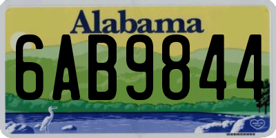 AL license plate 6AB9844