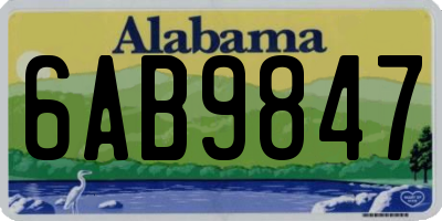 AL license plate 6AB9847