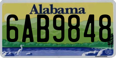 AL license plate 6AB9848