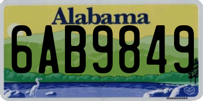 AL license plate 6AB9849