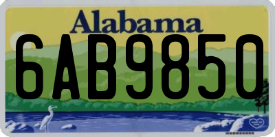 AL license plate 6AB9850