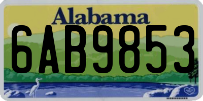 AL license plate 6AB9853