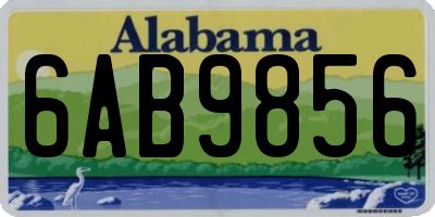 AL license plate 6AB9856