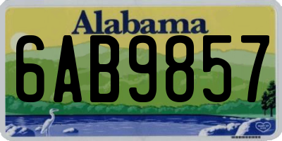 AL license plate 6AB9857