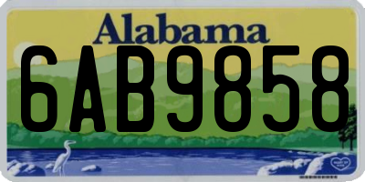 AL license plate 6AB9858