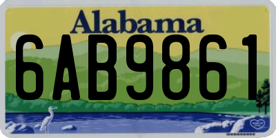 AL license plate 6AB9861