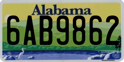 AL license plate 6AB9862