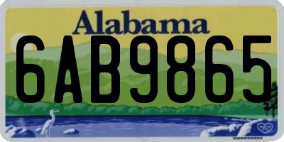 AL license plate 6AB9865