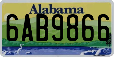 AL license plate 6AB9866