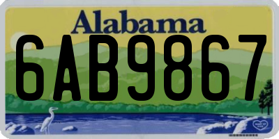 AL license plate 6AB9867