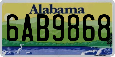 AL license plate 6AB9868