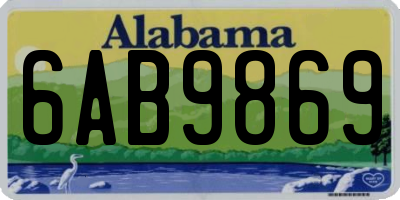 AL license plate 6AB9869