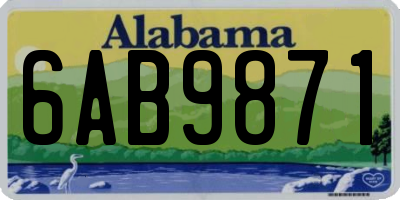 AL license plate 6AB9871