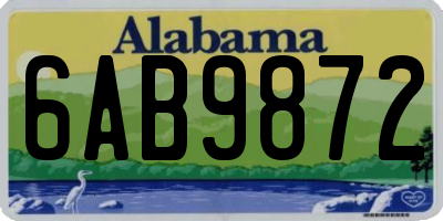 AL license plate 6AB9872