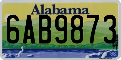 AL license plate 6AB9873