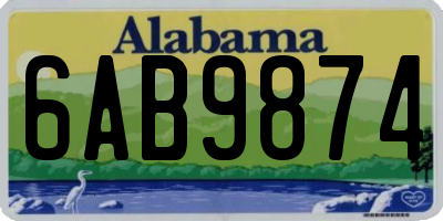 AL license plate 6AB9874