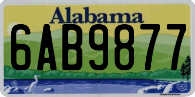 AL license plate 6AB9877