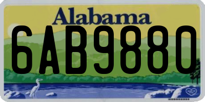 AL license plate 6AB9880
