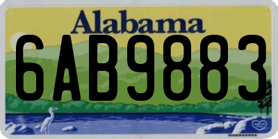 AL license plate 6AB9883