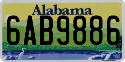 AL license plate 6AB9886