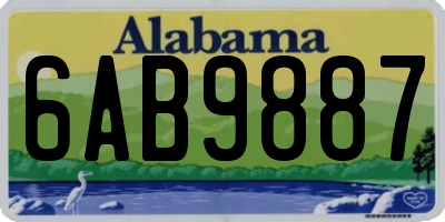 AL license plate 6AB9887