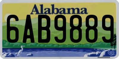 AL license plate 6AB9889
