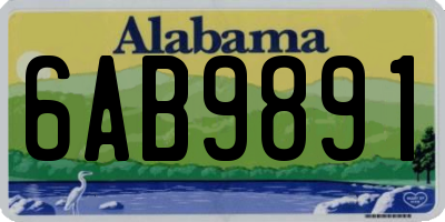 AL license plate 6AB9891