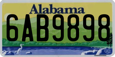 AL license plate 6AB9898