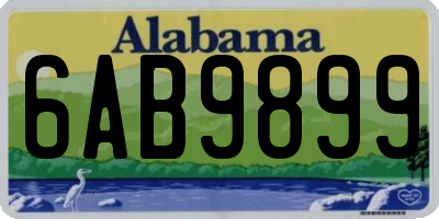 AL license plate 6AB9899