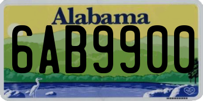AL license plate 6AB9900