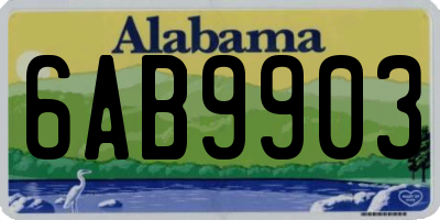 AL license plate 6AB9903