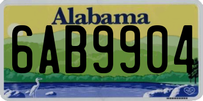 AL license plate 6AB9904