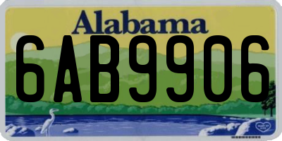 AL license plate 6AB9906