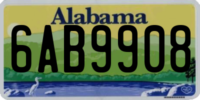 AL license plate 6AB9908