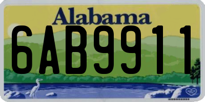 AL license plate 6AB9911