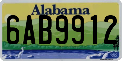 AL license plate 6AB9912