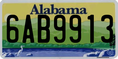 AL license plate 6AB9913