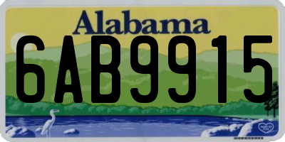 AL license plate 6AB9915