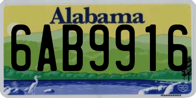 AL license plate 6AB9916