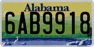 AL license plate 6AB9918
