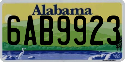 AL license plate 6AB9923