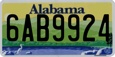 AL license plate 6AB9924