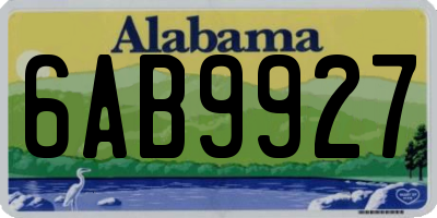 AL license plate 6AB9927