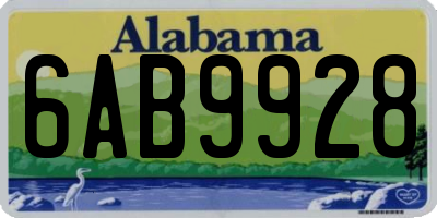 AL license plate 6AB9928
