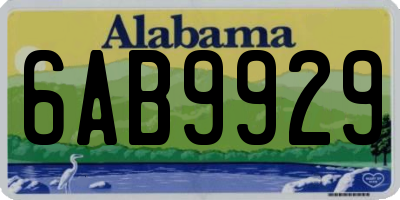 AL license plate 6AB9929