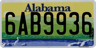 AL license plate 6AB9936
