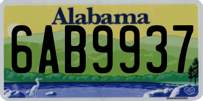 AL license plate 6AB9937