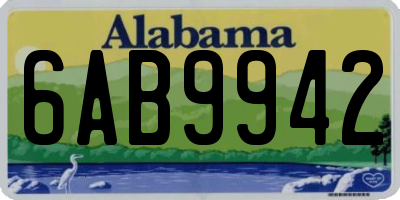 AL license plate 6AB9942