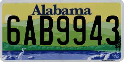 AL license plate 6AB9943